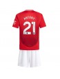 Manchester United Antony #21 Hjemmedraktsett Barn 2024-25 Korte ermer (+ bukser)